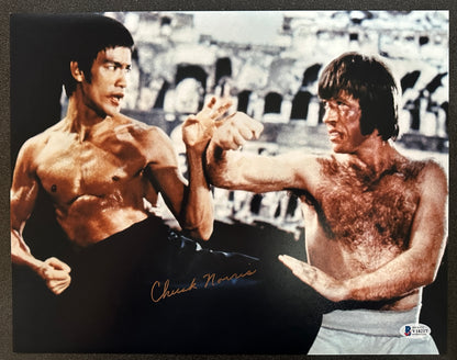 Chuck Norris signed 11x14 Way of the Dragon Beckett Certified