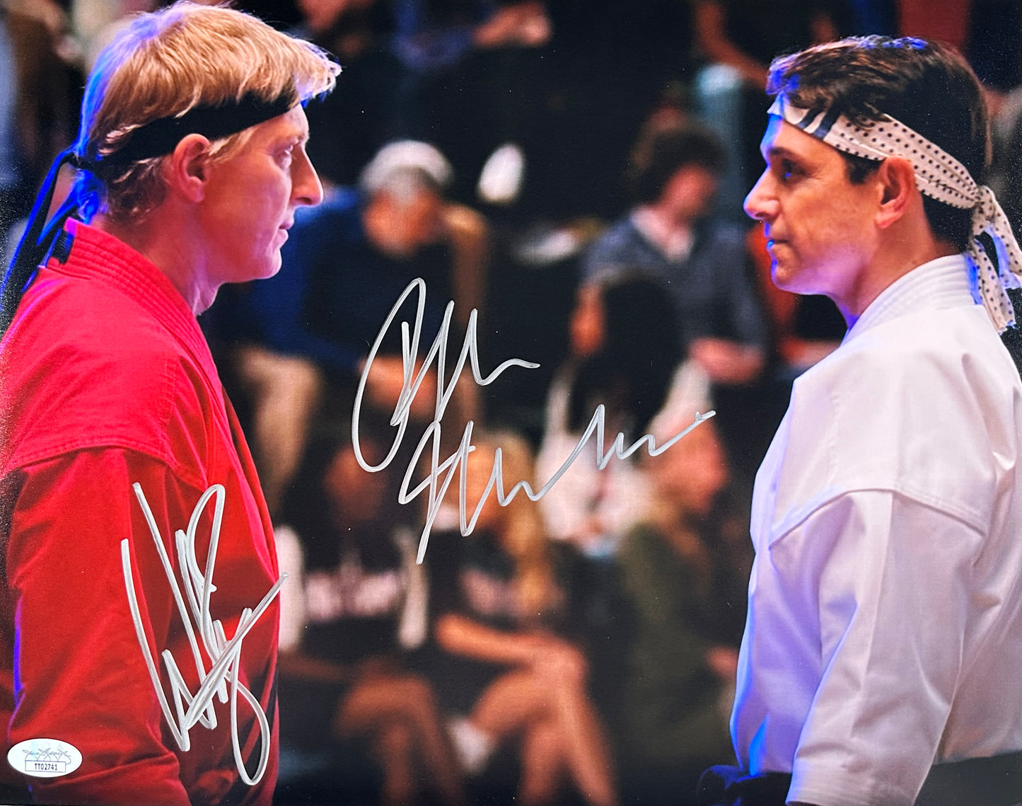 Ralph Macchio & Billy Zapka Cobra Kai Tournament JSA Authenticated Signed 11x14