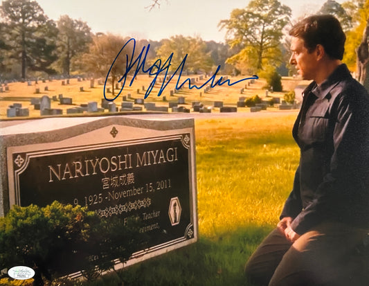 Ralph Macchio Cobra Kai Mr. Miyagi Gravestone JSA Authenticated Signed 11x14