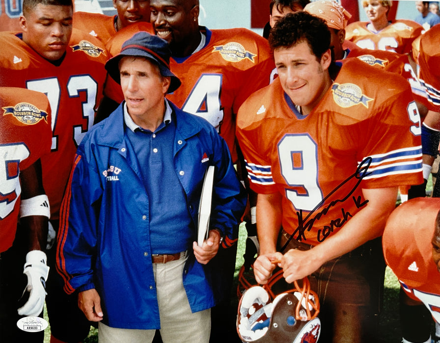 Signed 11x14 Henry Winkler Waterboy "Coach K" Football JSA Authenticated