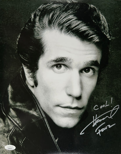 Henry Winkler Signed 11x14 Happy Days "Cool & Fonz" Double inscription JSA Authenticated