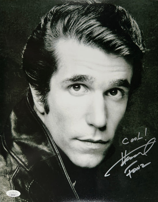 Signed 11x14 Henry Winkler Happy Days "Cool & Fonz" Double inscription JSA Authenticated