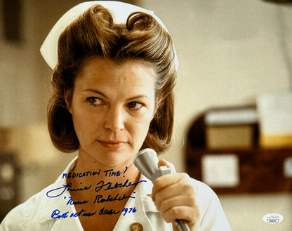 Louise Fletcher 11x14 - Autograph, Character Name, "Medication Time!" quote + "Best Actress Oscar 1976" inscription - only 100 exist!