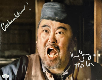 Keone Young Signed 11x14 Deadwood "Cocksucker!" Mr. Wu JSA Authenticated