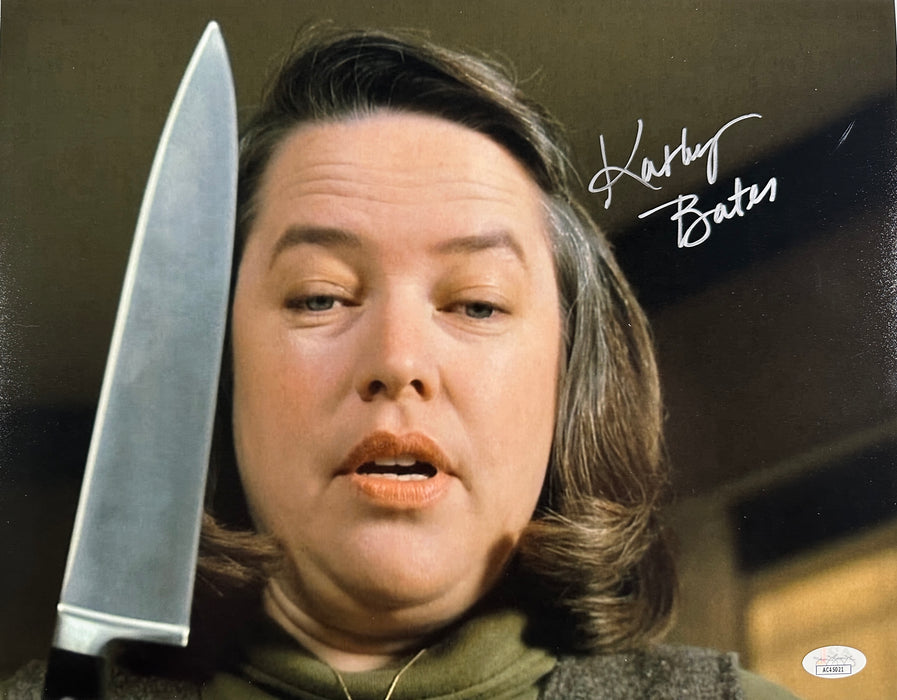 Signed 11x14 Kathy Bates Misery Knife JSA Authenticated