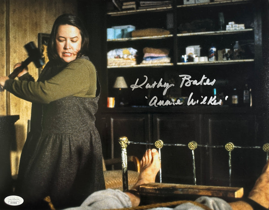 Signed 11x14 Kathy Bates Misery "Annie Wilkes" Hobbling  JSA Authenticated