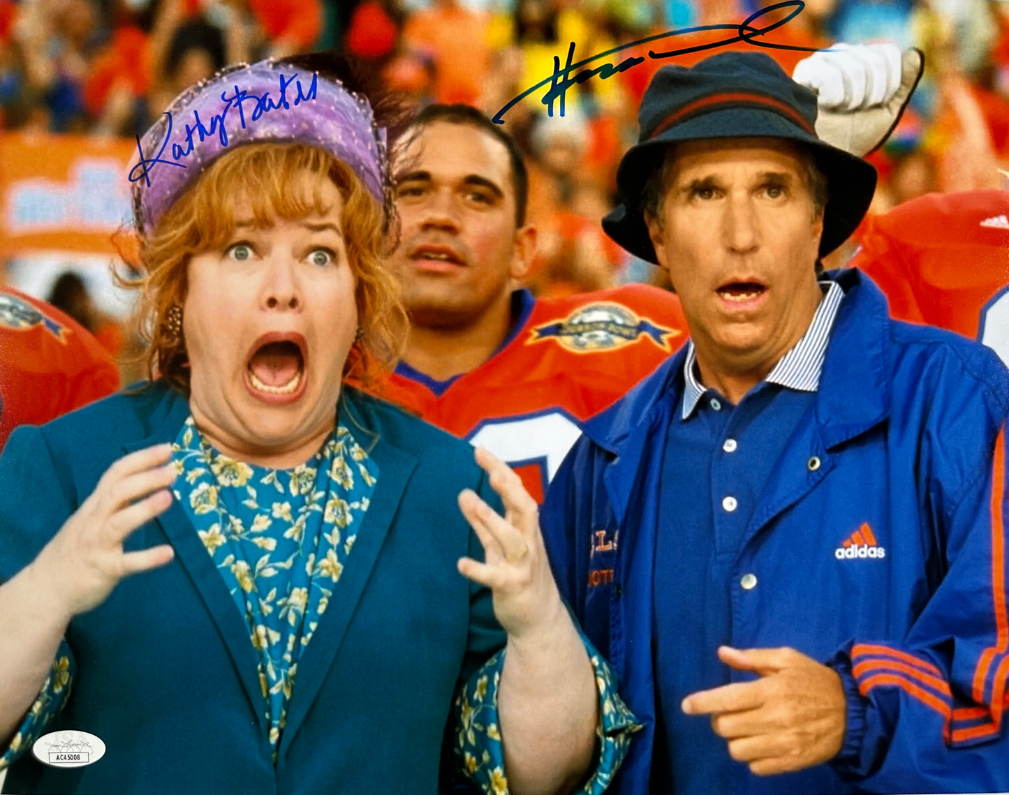 Henry Winkler & Kathy Bates Signed 11x14 Waterboy JSA Authenticated