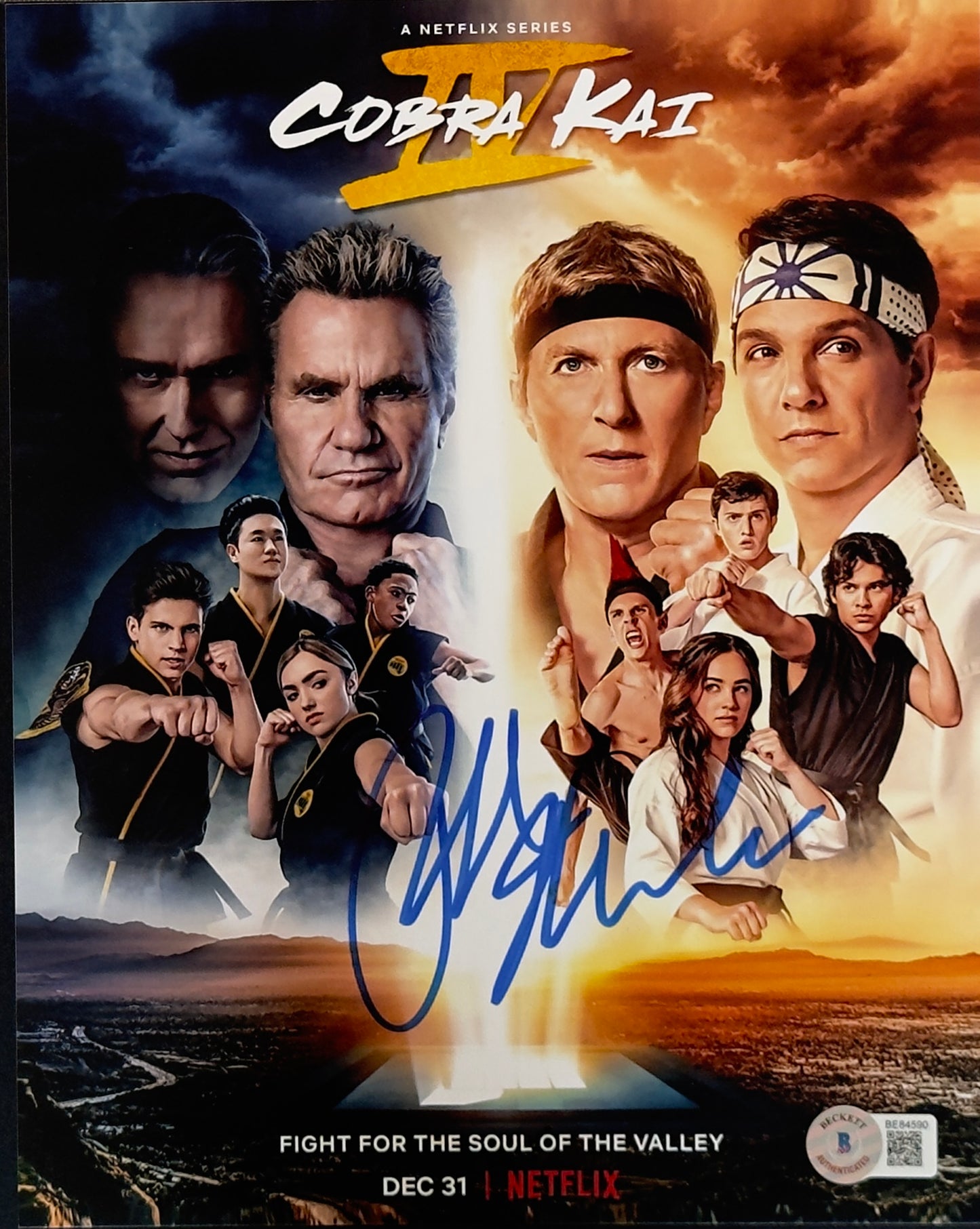 Ralph Macchio Cobra Kai BGS Authenticated Signed 8x10