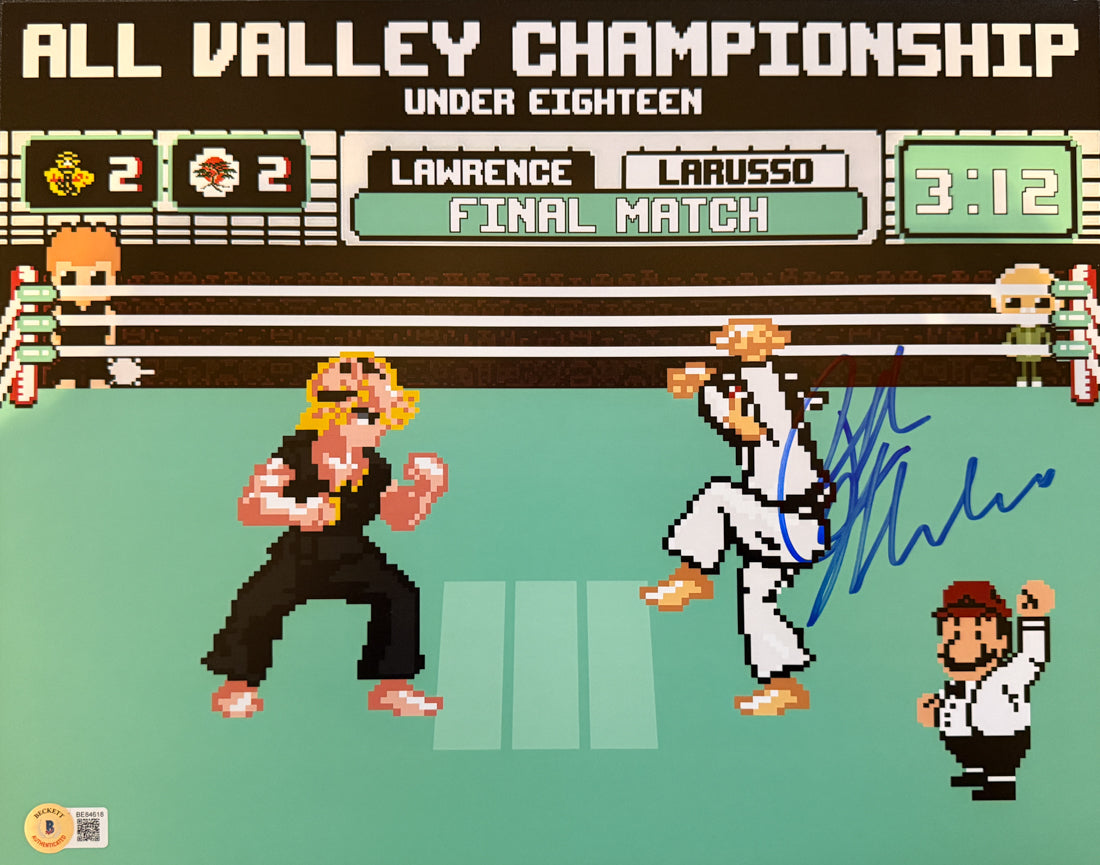 Ralph Macchio Karate Kid 8-bit Nintendo concept Beckett JSA Authenticated Signed 11x14