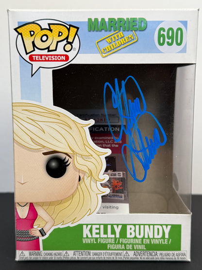 Christina Applegate "BOX ONLY" Kelly Bundy signed Funko POP!  Blue - JSA Certified