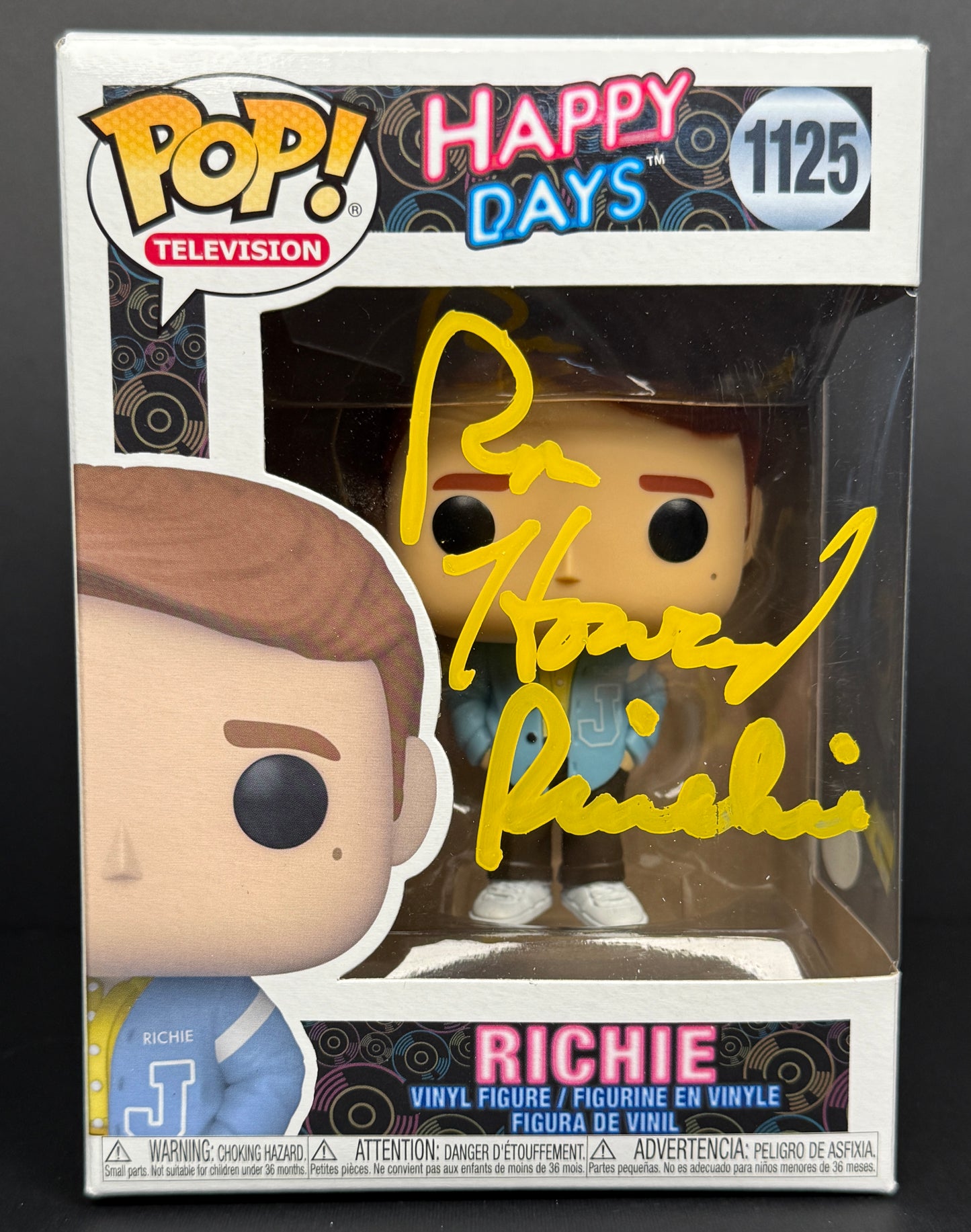 Ron Howard RARE "Ritchie" inscription Happy Days Yellow ink signed Funko POP!  - JSA Authenticated