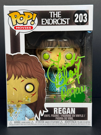 Linda Blair Exorcist Funko POP with "Regan" inscription signed - JSA Authenticated