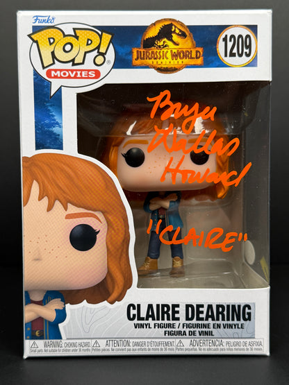 Bryce Dallas Howard "Claire" inscription Jurassic World signed Funko POP!  - JSA Certified