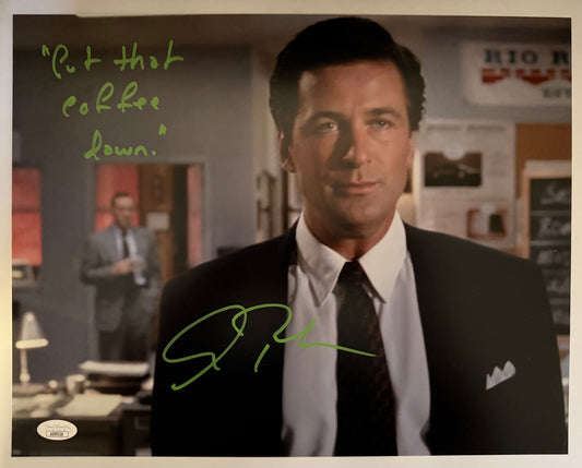 Alec Baldwin "Put that Coffee Down" Inscription Signed 11x14 Glengarry Glen Ross - JSA Authenticated