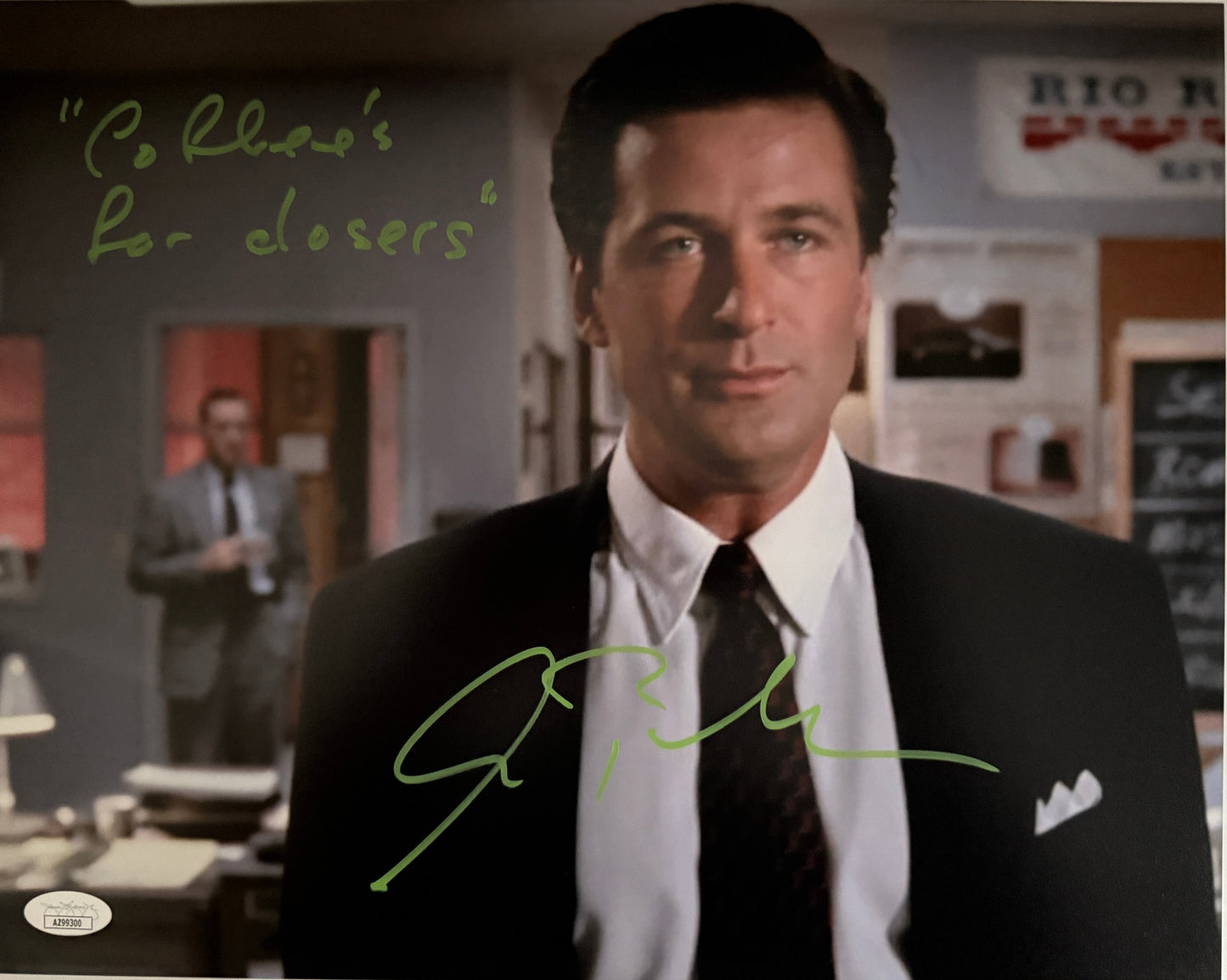 Alec Baldwin "Coffee's for Closers" Inscription Signed 11x14 Glengarry Glen Ross - JSA Authenticated