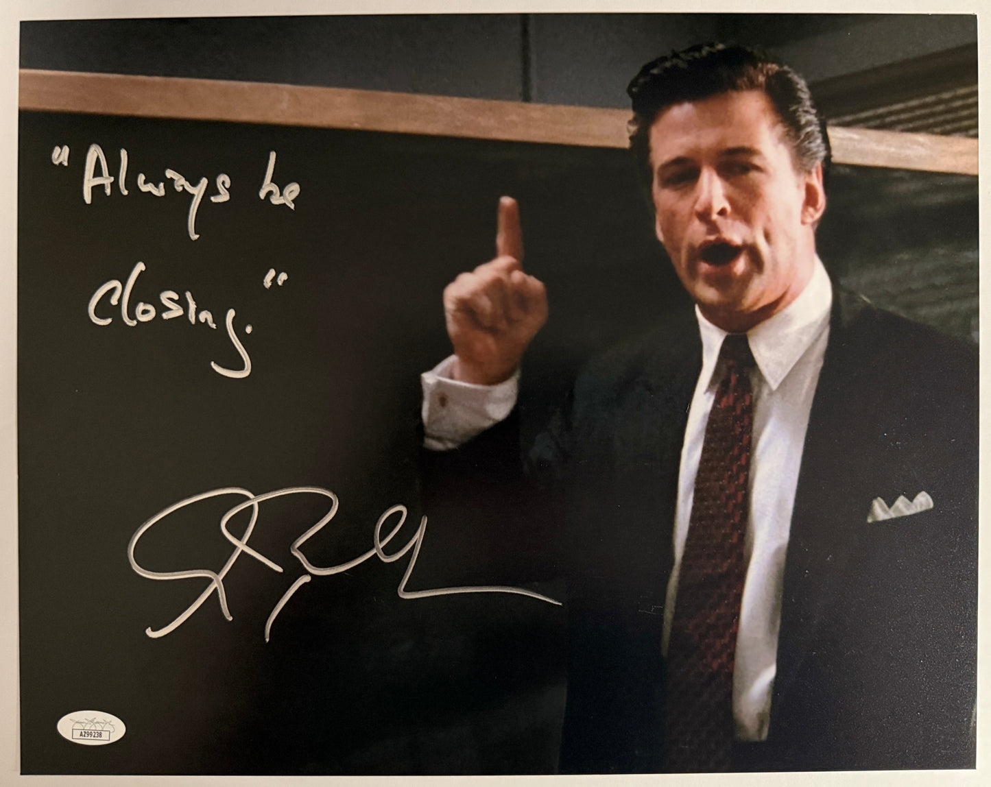 Alec Baldwin "Always be Closing" Inscription Signed 11x14 Glengarry Glen Ross - JSA Authenticated