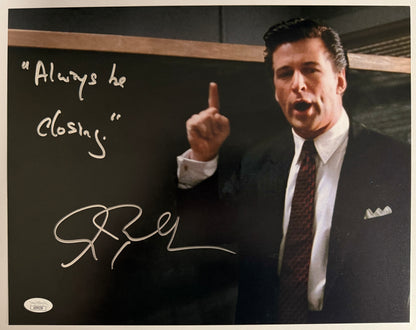 Alec Baldwin "Always be Closing" Inscription Signed 11x14 Glengarry Glen Ross - JSA Authenticated