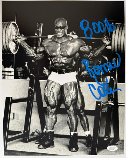 Ronnie Coleman "800 lb" inscription signed 11x14 - JSA Authenticated