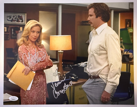 Christina Applegate Signed 11x14 Anchorman "Veronica Corningstone" inscription JSA Authenticated