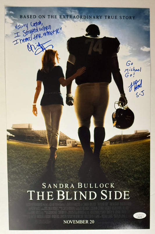 Quinton Aaron & Jae Head dual Signed 11x17 The Blind Side Poster JSA