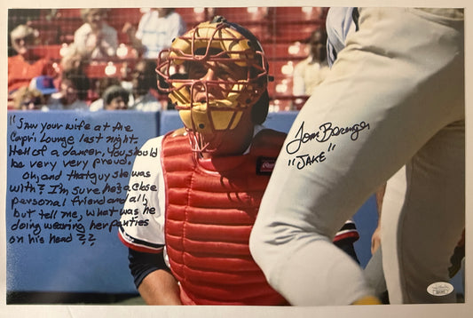 Tom Berenger signed 11x17 rare long movie quote Major League JSA Authenticated