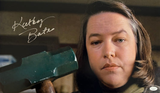 Kathy Bates signed 12x20 Misery Sledgehammer photo JSA Authenticated