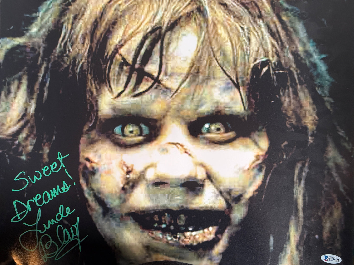 Linda Blair Signed 16x20 "Sweet Dreams" inscription - Beckett Authentication