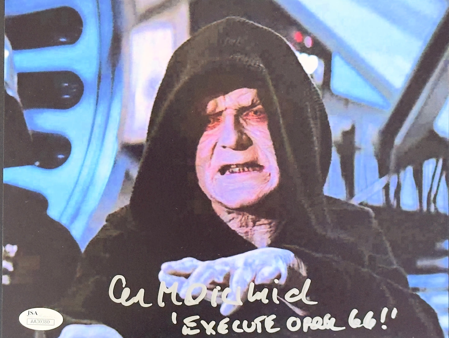 Ian McDiarmid Empire Strikes Back "Execute Order 66!" inscription 8x10 signed - JSA Authenticated