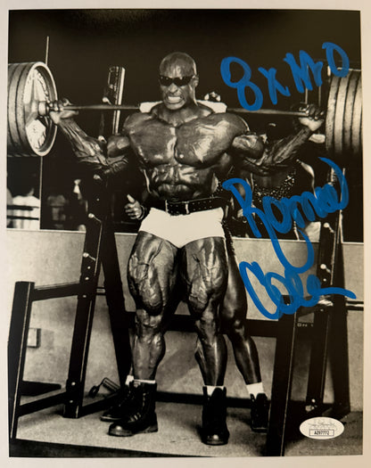 Ronnie Coleman "8x Mr O" inscription signed 8x10 - JSA Authenticated