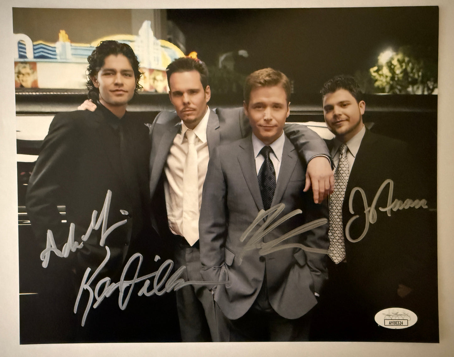 Entourage signed by Adrian Grenier, Kevin Connolly, Jerry Ferrara & Kevin Dillon 8x10 - JSA Authenticated