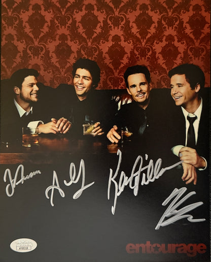 Entourage signed by Adrian Grenier, Kevin Connolly, Jerry Ferrara & Kevin Dillon 8x10 - JSA Authenticated