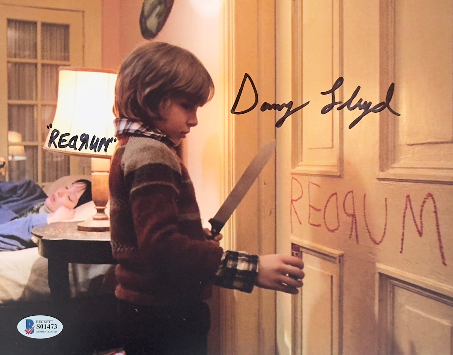 Danny Lloyd "Redrum" inscription 8x10 signed - Beckett Authenticated