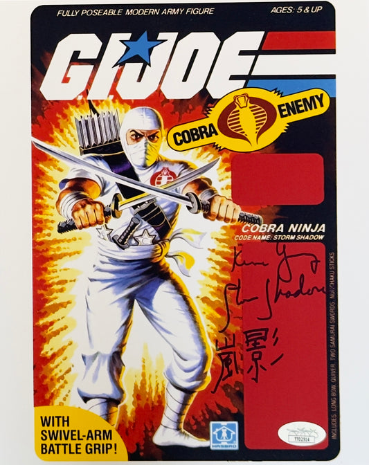 Keone Young GI Joe Cobra Ninja "Storm Shadow" with rare Japanese inscription 8x10 signed - JSA Authenticated