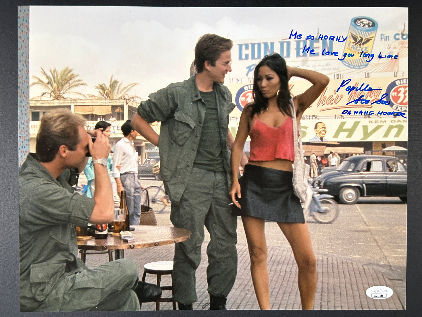 Papillon Soo Soo Full Metal Jacket "Me so horny. Me love you long time." Da Nang Hooker JSA Authenticated Signed 11x14