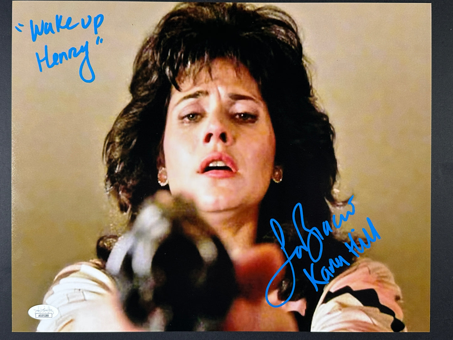 Lorraine Bracco Signed 11x14 Goodfellas "Wake up Henry" Karen Hill blue ink JSA Authenticated