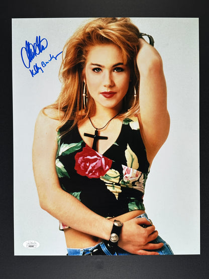 Christina Applegate Signed 11x14 Married with Children "Kelly Bundy" Flower shirt JSA Authenticated