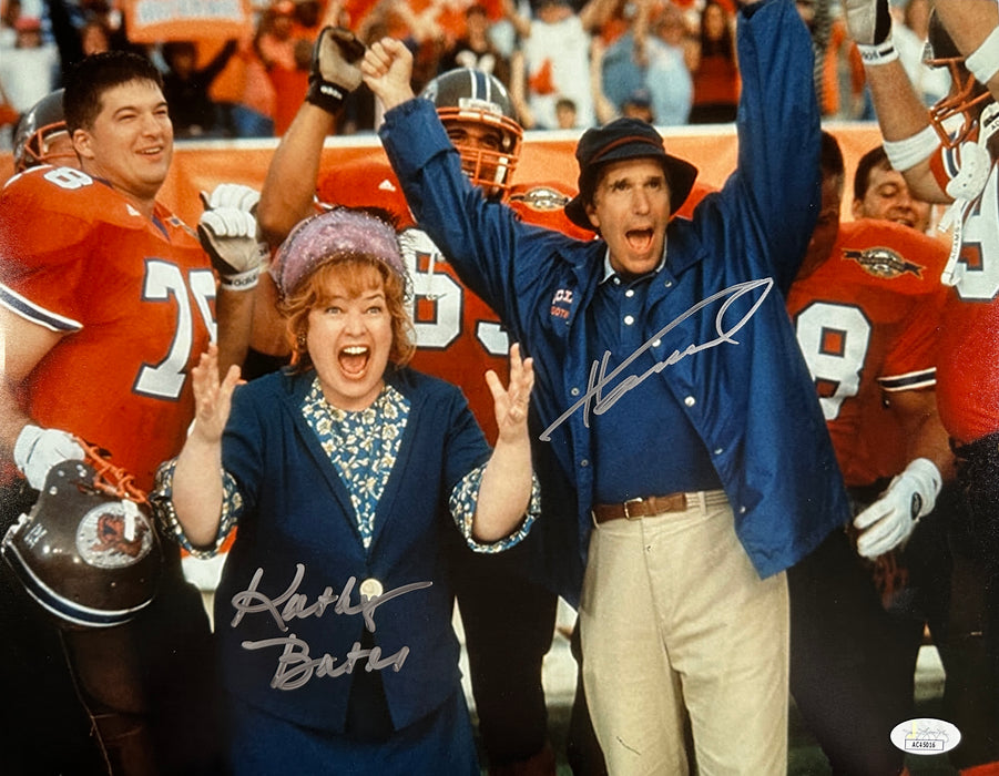 Signed 11x14 Henry Winkler & Kathy Bates Waterboy JSA Authenticated