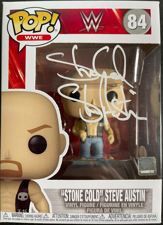 "Stone Cold" Steve Austin Funko Pop JSA Cert - FREE Shipping in the USA