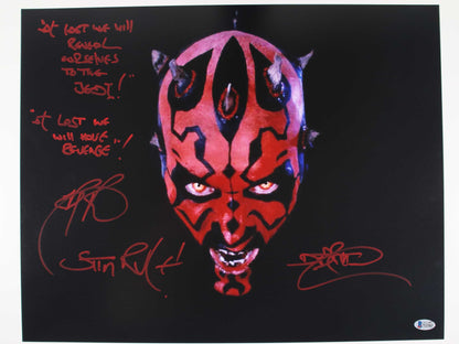 Ray Park Darth Maul 16x20 with rare inscription - Beckett Cert #V22022 Star Wars Episode I