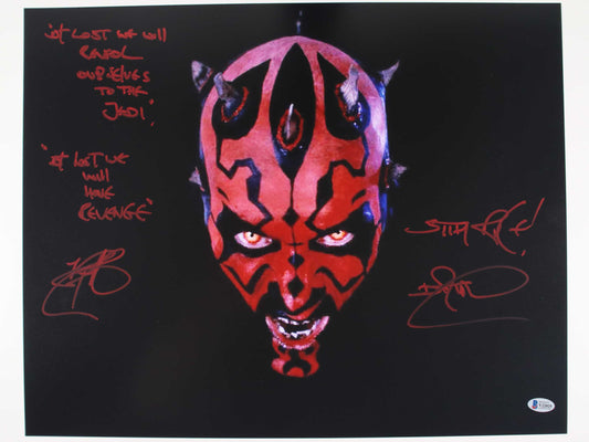 Ray Park Darth Maul 16x20 with rare inscription - Beckett Cert #V22025