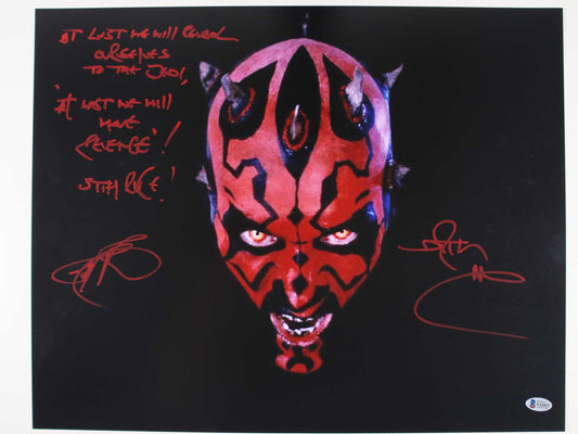 Ray Park Darth Maul 16x20 with rare inscription - Beckett Cert #V22023