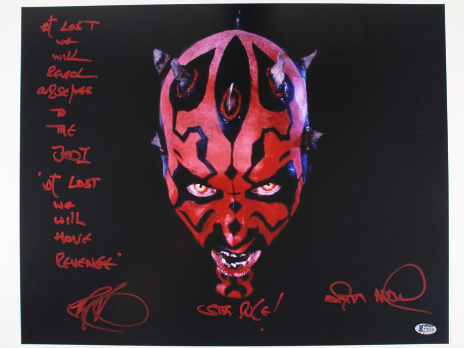 Ray Park Darth Maul 16x20 with rare inscription - Beckett Cert #V22032