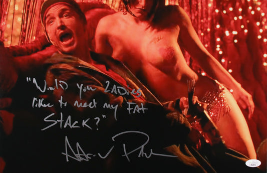 Aaron Paul 11x17 with rare quote "Would you ladies like to meet my Fat Stack?" Breaking Bad JSA