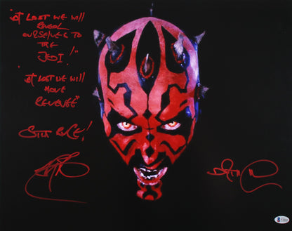 Ray Park Darth Maul 16x20 with rare inscription - Beckett Cert #V22041